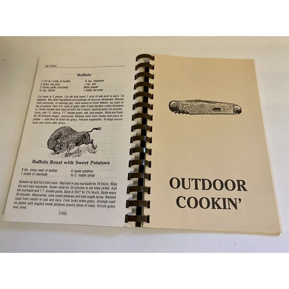 Vintage 1992 Spiral Great Midwest American Wild‎ Critter Cookbook, Bruce Carlson